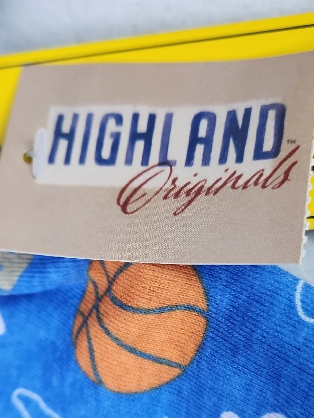 Highland Originals Boys 2pc. Blue & Orange Basketball Pajama Set